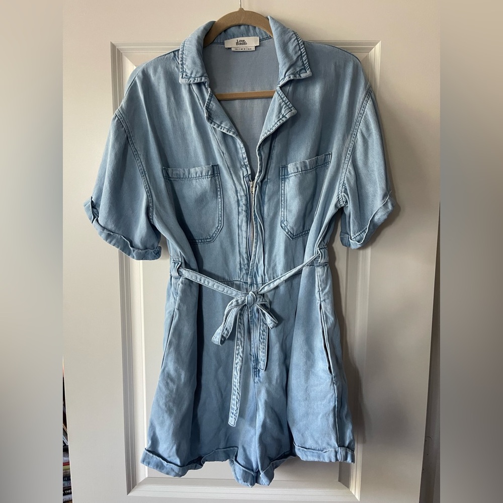 Light Blue Denim Jumpsuit
